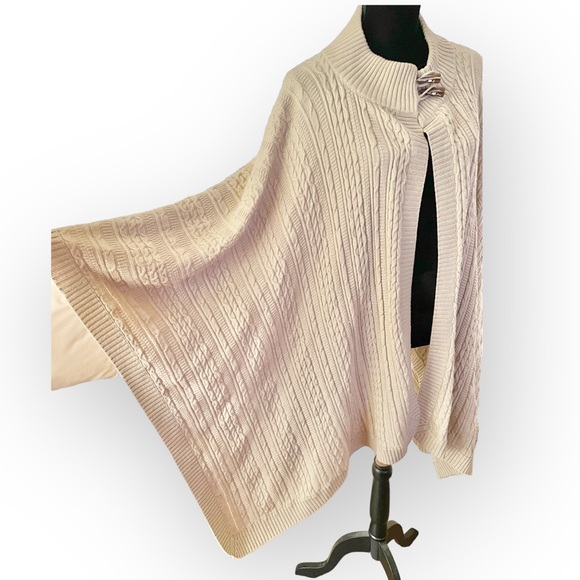 Soft Surroundings knit open front poncho - Picture 3 of 6